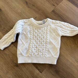 L.L. Bean Cream Cable Knit Sweater